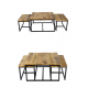 TABLE BASSE LOT DE 3 TABLES D'APPOINT STRUCTURE MÉTAL ONTARIO