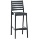 TABOURET DE BAR EMPILABLE ARES - GRIS FONCÉ