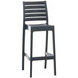 TABOURET DE BAR EMPILABLE ARES - GRIS FONCÉ