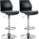 LOT DE 2 FAUTEUILS DE BAR GILBERT - CHROME / CUIR