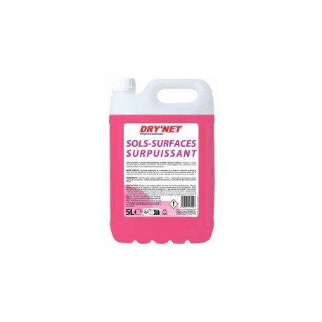 CARTON DE 2 PIECES NETTOYANT SOLS ET SURFACES PROFESSIONNEL 5L SURPUISSANT