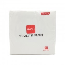 CARTON DE 36 PIECES SERVIETTE MICROPOINTE 2 PLIS 38X38 CM X40P BLANC