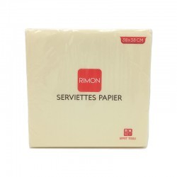 CARTON DE 36 PIECES SERVIETTE MICROPOINTE 2 PLIS 38X38 CM X40P IVOIRE