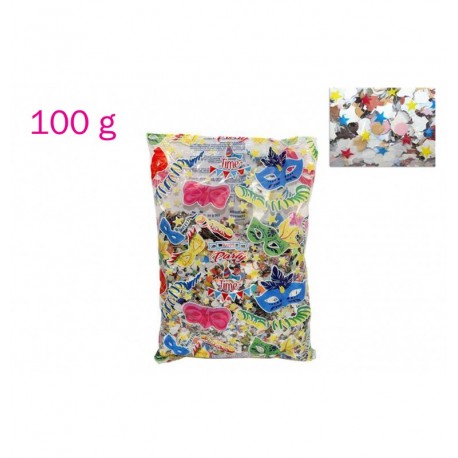 LOT DE 100 PIECES SACHET DE 100 GRAMMES DE CONFETTIS