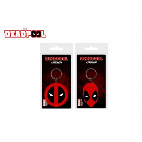 LOT DE 288 PIECES PORTE CLE PVC DEADPOOL 2D 2 ASSORTIS