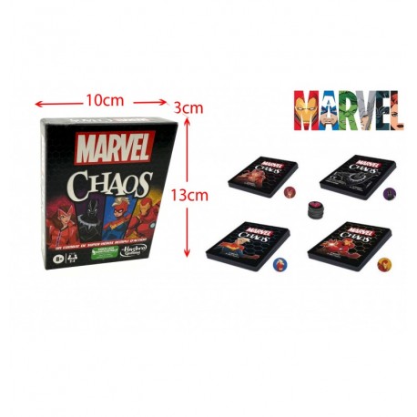 LOT DE 48 PIECES JEU DE CARTES MARVEL CHAOS HASBRO