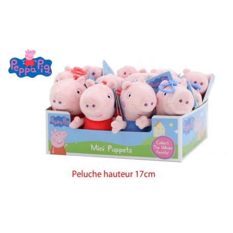 LOT DE 72 PIECES PORTE CLE PELUCHE PEPPA PIG 2 ASSORTIS TAILLE 1