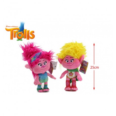 LOT DE 48 PIECES PELUCHE TROLLS 2 ASSORTIS