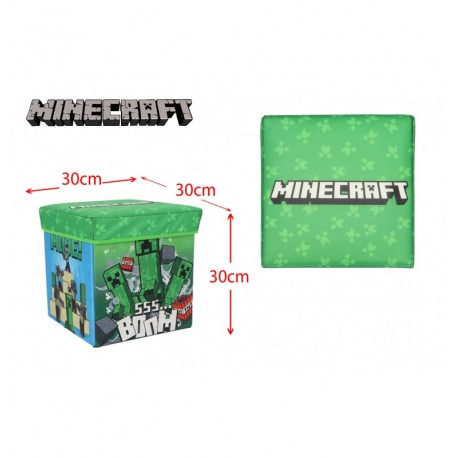 LOT DE 6 PIECES COFFRE DE RANGEMENT ET BANC MINECRAFT