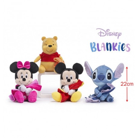 LOT DE 48 PIECES PELUCHE DISNEY BLANKIES DOUDOU 4 ASSORTIS TAILLE 2